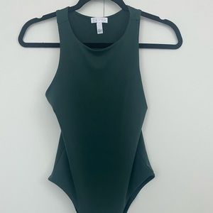 Dark Green High Neck Bodysuit